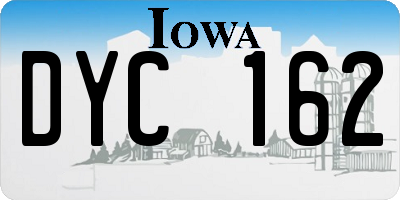 IA license plate DYC162