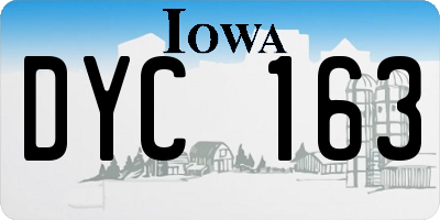 IA license plate DYC163