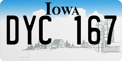 IA license plate DYC167