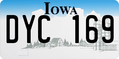 IA license plate DYC169