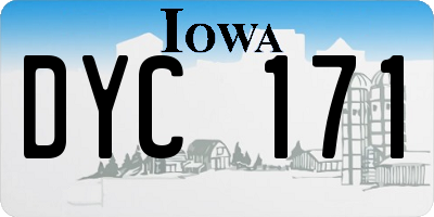 IA license plate DYC171