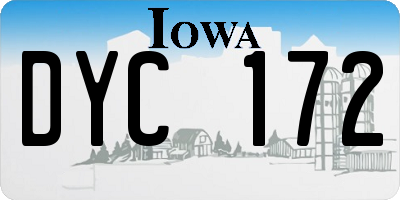 IA license plate DYC172