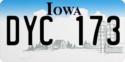 IA license plate DYC173