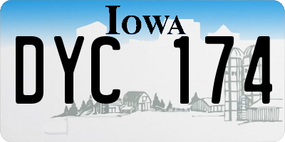 IA license plate DYC174