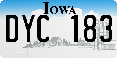 IA license plate DYC183