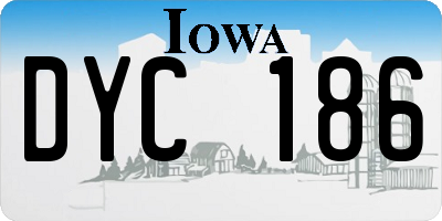 IA license plate DYC186