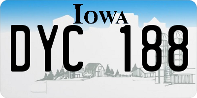 IA license plate DYC188