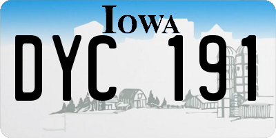 IA license plate DYC191