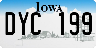 IA license plate DYC199