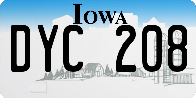 IA license plate DYC208