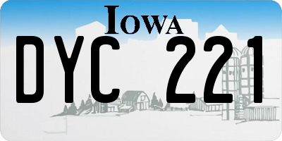 IA license plate DYC221