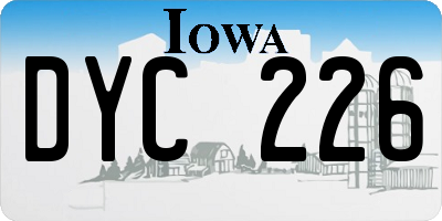 IA license plate DYC226