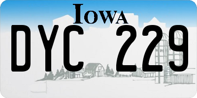 IA license plate DYC229
