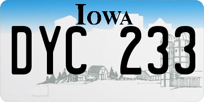 IA license plate DYC233