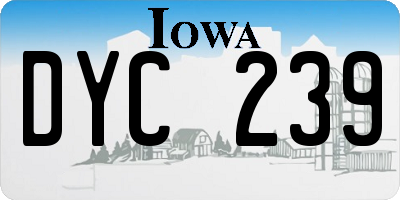 IA license plate DYC239