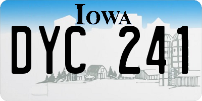 IA license plate DYC241