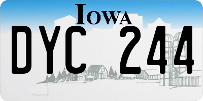 IA license plate DYC244
