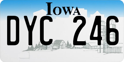 IA license plate DYC246