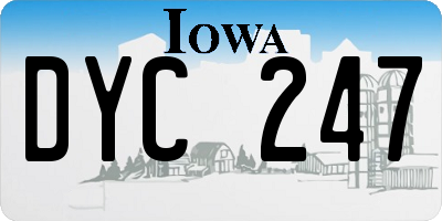 IA license plate DYC247