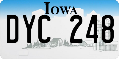 IA license plate DYC248