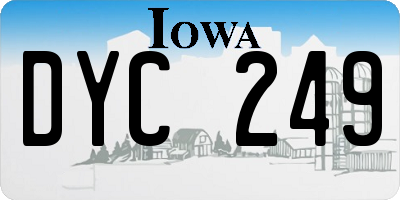IA license plate DYC249