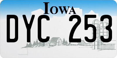 IA license plate DYC253