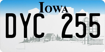 IA license plate DYC255