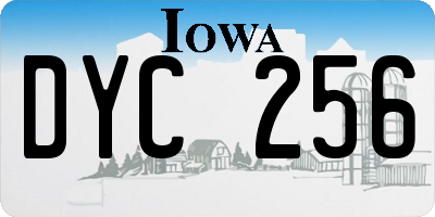 IA license plate DYC256