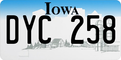 IA license plate DYC258