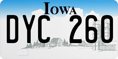 IA license plate DYC260