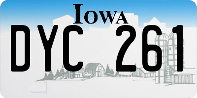 IA license plate DYC261