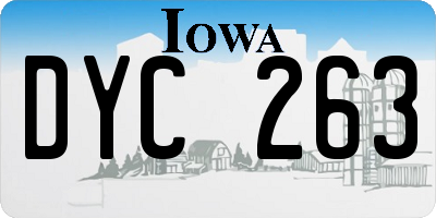 IA license plate DYC263