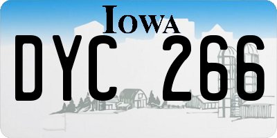 IA license plate DYC266