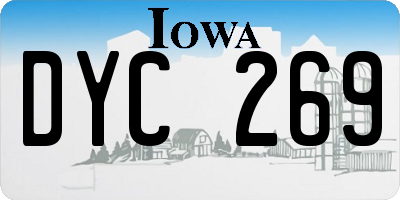 IA license plate DYC269