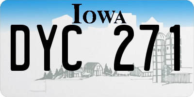 IA license plate DYC271