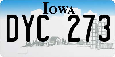 IA license plate DYC273