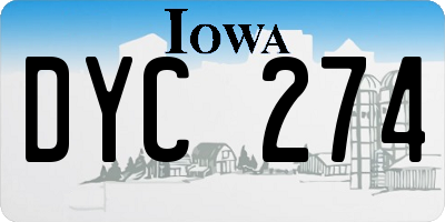 IA license plate DYC274