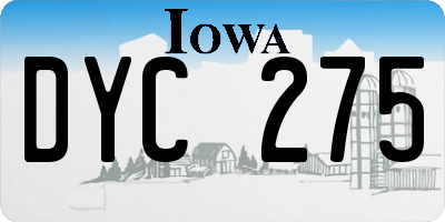 IA license plate DYC275