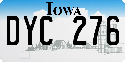 IA license plate DYC276