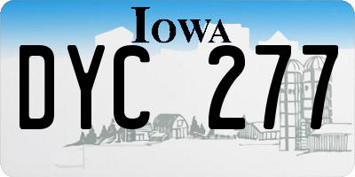IA license plate DYC277