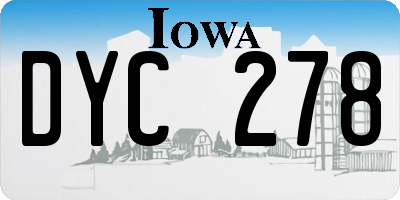 IA license plate DYC278