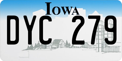 IA license plate DYC279