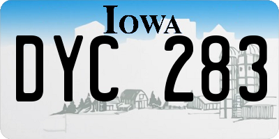 IA license plate DYC283