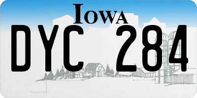 IA license plate DYC284
