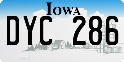 IA license plate DYC286