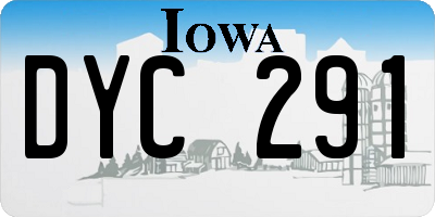 IA license plate DYC291