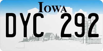 IA license plate DYC292