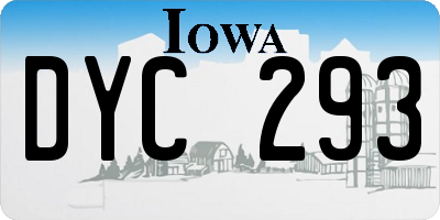 IA license plate DYC293