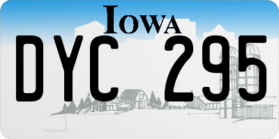 IA license plate DYC295