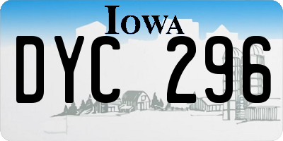 IA license plate DYC296